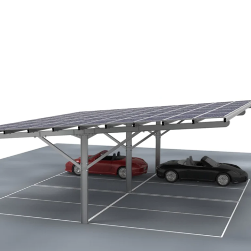 Steel Double Solar Panel Carport Mounting